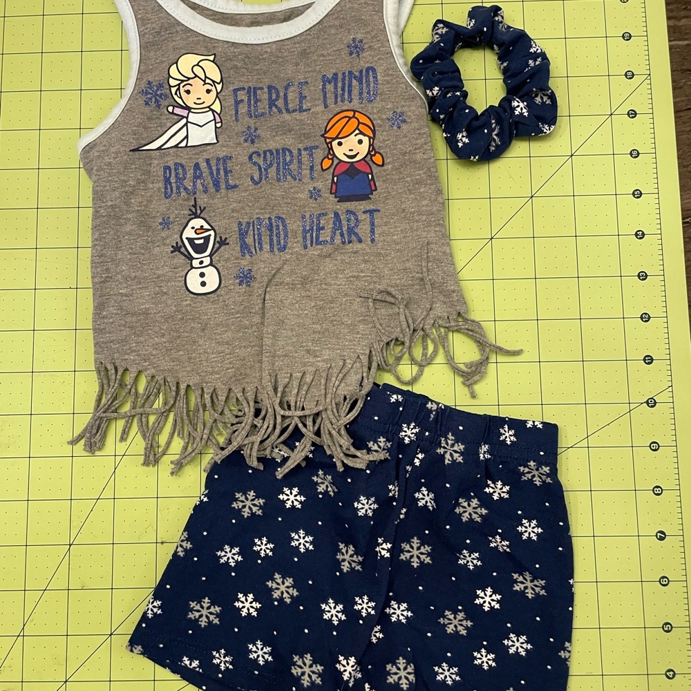 Disney Gray and Blue Frozen Pajama Set